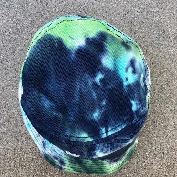 VTG SPORTSMAN Ciao Ciao Peace Bucket Hat Tie Dye 100% Cotton Cap Blue - Picture 2 of 6